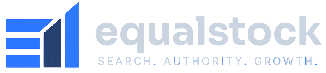 EqualStock Landscape Logo_SilverBlueDot